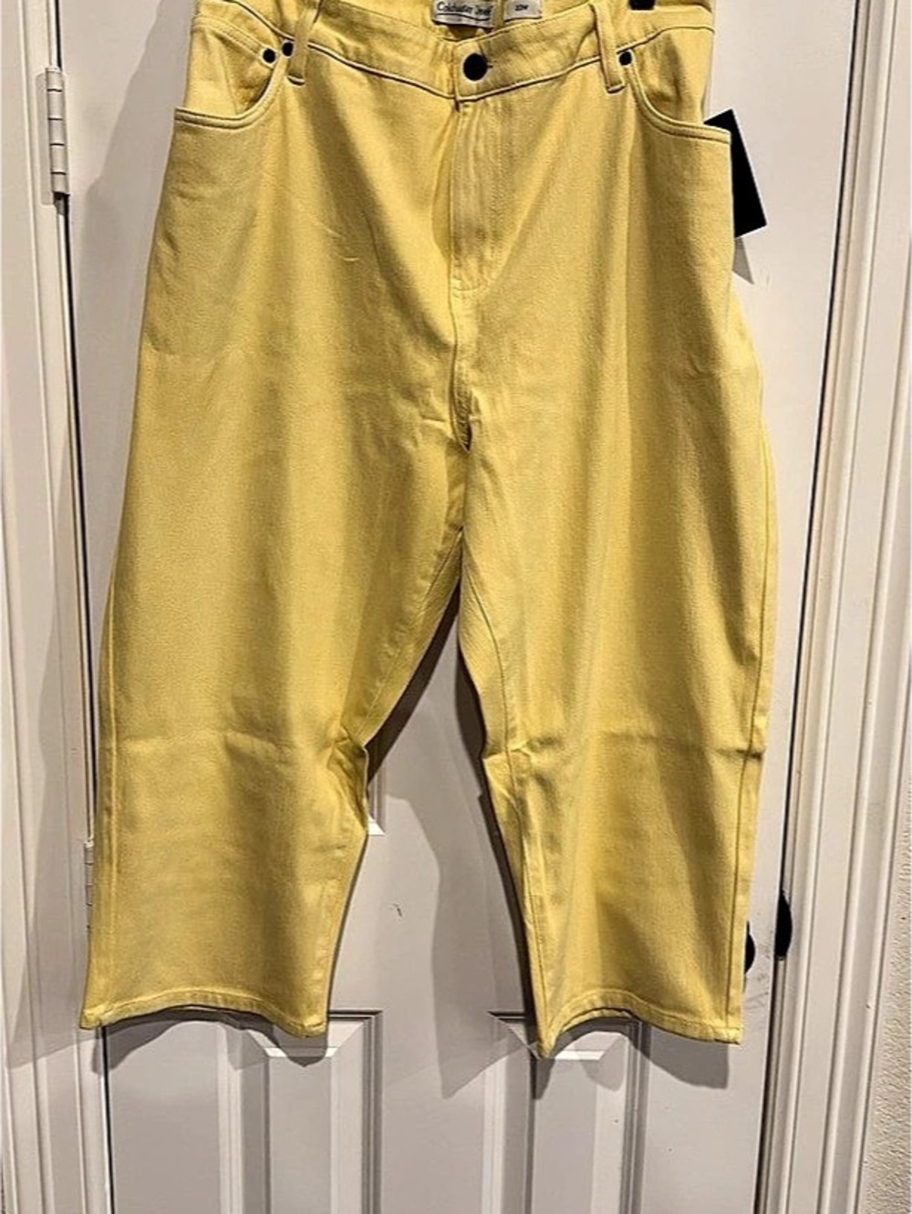 Coldwater Creek Ankle-Rise Cropped Straight Cropped Jeans in Yellow Size 22W NWT